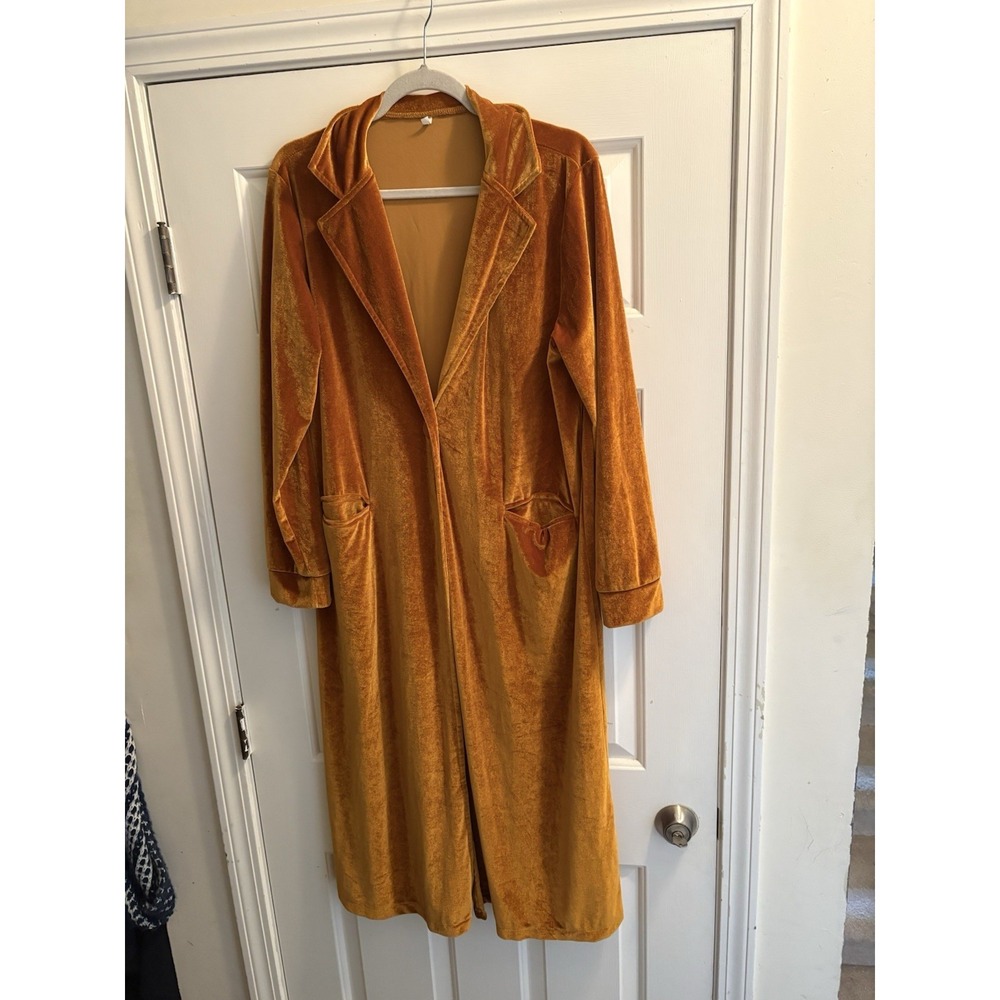 Beautiful long sleeve womens western duster size XL Looks/Feel velvety soft